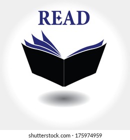 read book or magazine icon. vector illustration