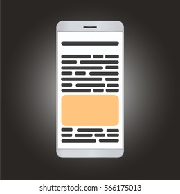 read book mobile illustration 