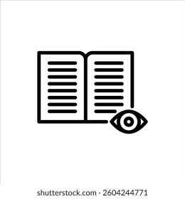 read book outline icon. book black line illustration.
