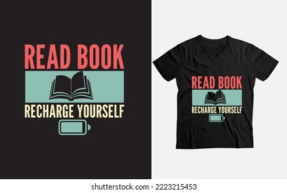 Leer libro Recargar usted mismo diseño vectorial de camisetas personalizadas