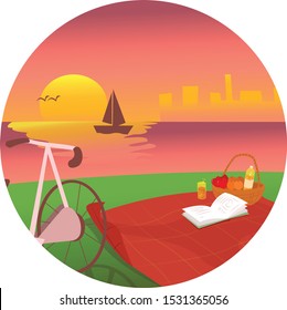 Read a book with a sunset view 