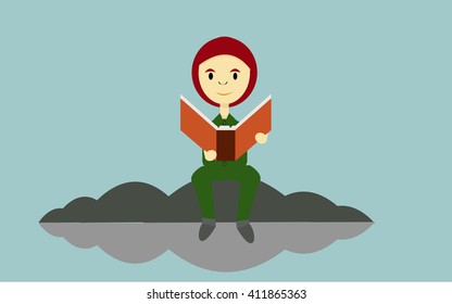Read books concept. Vector design