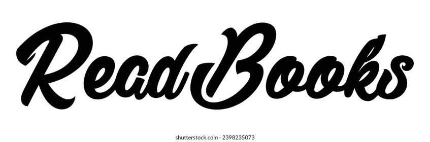 read books text on white background.