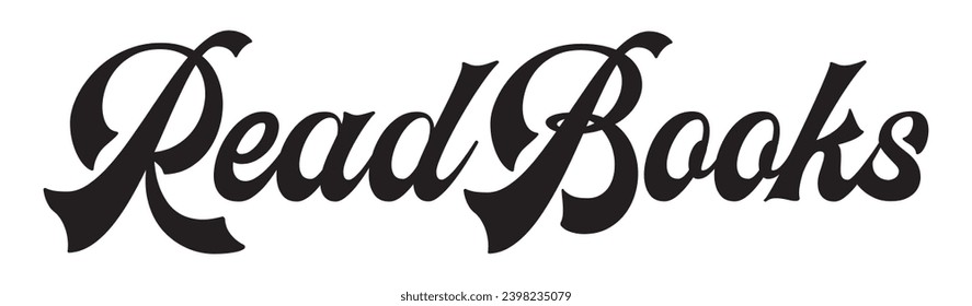 read books text on white background.