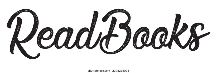 read books text on white background.