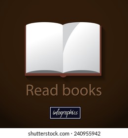 Read books. Vector illustration.