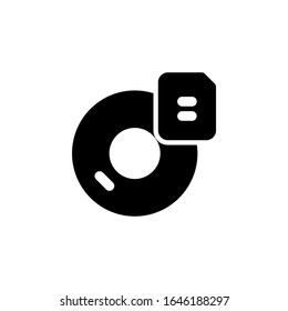 read disc icon. Perfect for application, web, logo and presentation template. icon design solid style