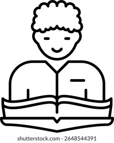 Read Filled Style Icon Design