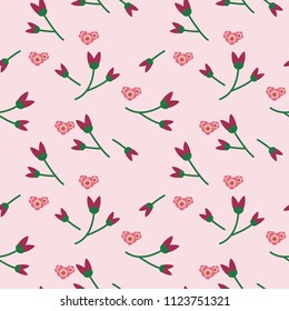 read floral seamless pattern