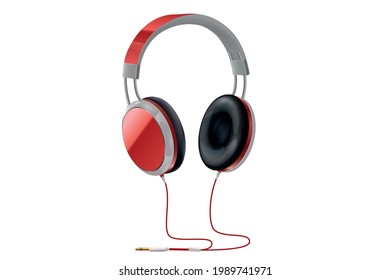 Read headphone vector illustration on a white background