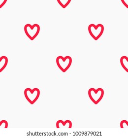 Read hearts doodle pattern illustration background
