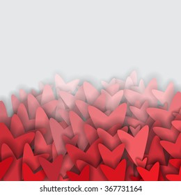 Read Hearts over Light Gray Background