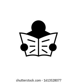 read icon black and white
