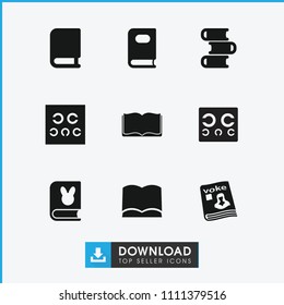 Read icon. collection of 9 read filled icons such as book, magazine. editable read icons for web and mobile.