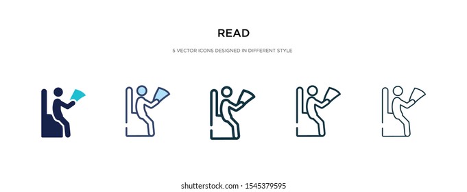 read icon in different style vector illustration. two colored and black read vector icons designed in filled, outline, line and stroke style can be used for web, mobile, ui