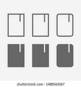 read icon for mobile with gray color.