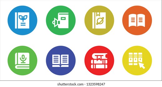 read icon set. 8 filled read icons.  Collection Of - Book, Books, Library