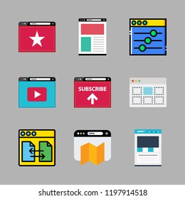read icon set. vector set about browser icons set.
