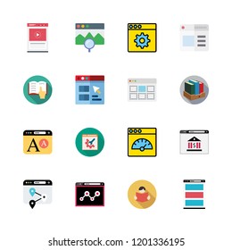 read icon set. vector set about reading, browser, books and open book icons set.