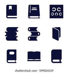 read icons set. Set of 9 read filled icons such as book
