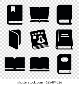 Read icons set. set of 9 read filled icons such as book