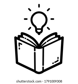 Leer Un Icono Plano De Idea Aislado En Fondo Blanco