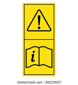 read instructions symbol vector icon