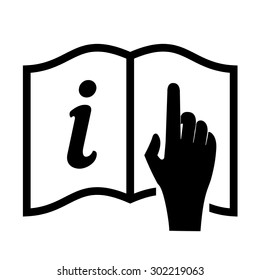 read instructions symbol vector icon
