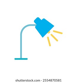 Read lamp flat icon vector design illustration, isolated on white background. 