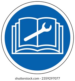 Read manual instruction sign and label