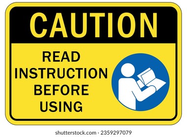 Leer el signo y la etiqueta de la instrucción manual
