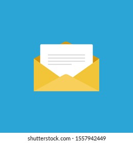 Lea el mensaje . icono de correo en un fondo blanco.Ilustración vectorial