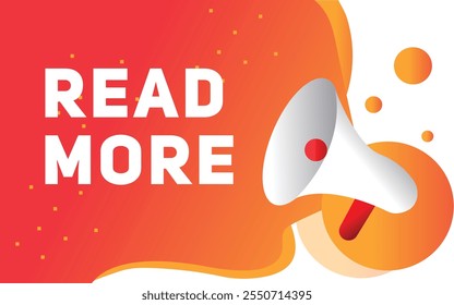 Read more banner element vector illustration modern template for retail promotion. Speech bubble icon megaphone.