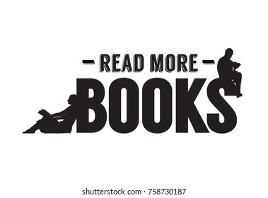 Read more books. Vector motivation illustration about books