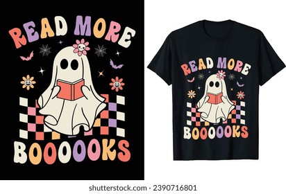 Read more boooooks Halloween​​​​​​​ T Shirt Design Vector