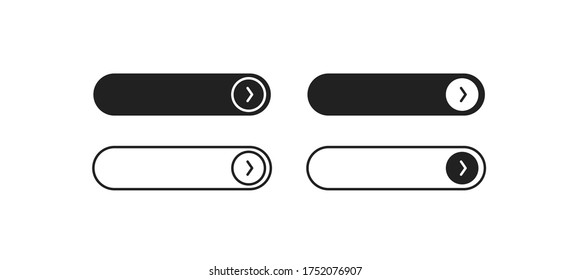 Read more button, icon for web design. Vector isolated continue concept in flat style.