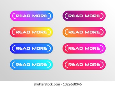 Read more button set. Read More creative concept for websites, retail stores, advertising.