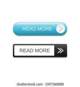 Read more button set vector image design. Web and ui application color button icon for modern website 