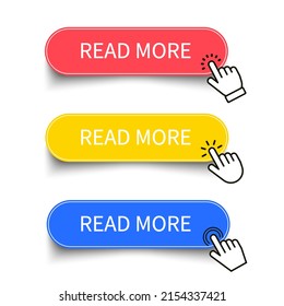 read more button set. vector design