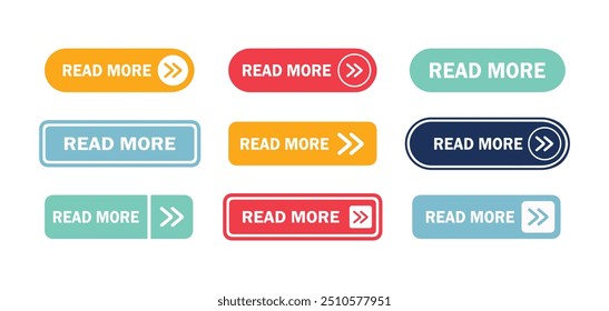 Read more button vector collection