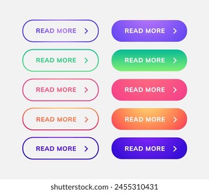 Read more button vector web action icon. Read more link banner submit action