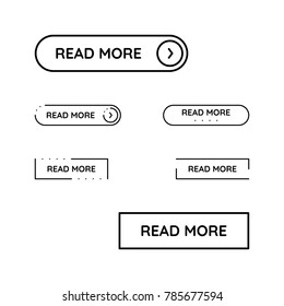 "READ MORE" buttons linear, black and white