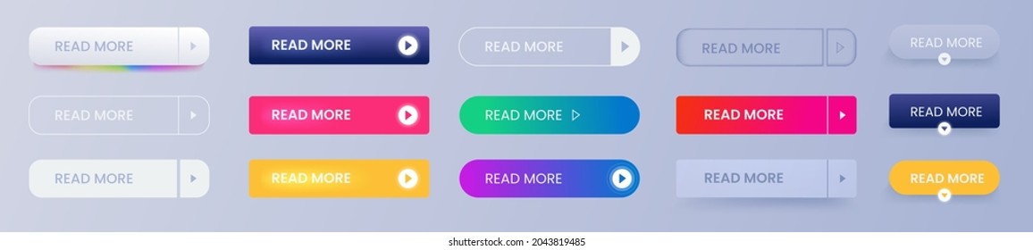 Read More Buttons Vector Set Rectangle Stock Vector (Royalty Free ...