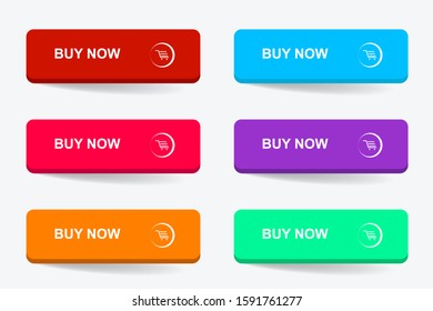 	
Read More colorful 3d button set on white background. Flat line button collection. Vector web element. EPS 10