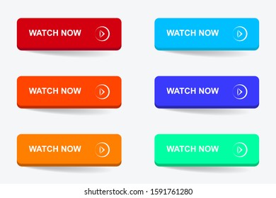 	
Read More colorful 3d button set on white background. Flat line button collection. Vector web element. EPS 10