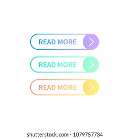 Read More colorful button set vector illustration