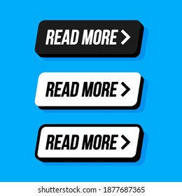 Read More colorful button set with icons Web Vector Illustration.