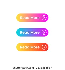 Read More colorful Gradient buttons set