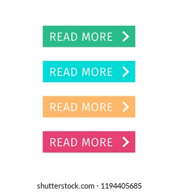 Read more colorful set buttons. Vector illustration