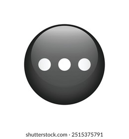 Read more dots icon on white background. Vector